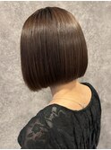 ボブ/ミニボブ/酸性縮毛矯正/ぷつっとボブ/切りっぱなしボブ/