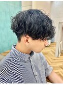 刈り上げツーブロックパーマ風セットメンズヘアビジネス☆本厚木