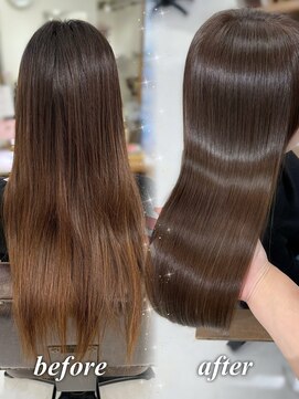 ハピネス 梅田茶屋町店(HAPPINESS) 韓国風/レイヤーカット/顔周り/顔まわり/髪質改善/ベージュ