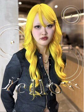 グロウ 渋谷(grow) 【これ、実はエクステです】ハイトーンイエロー×プルエクステ