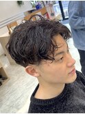 メンズパーマメンズカラーメンズカジュアル刈り上げスタイル