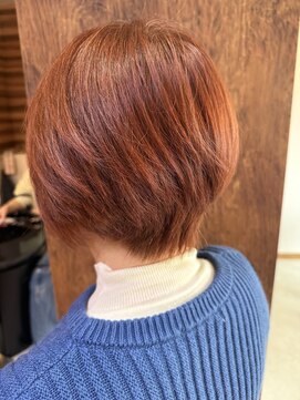 アークスヘアー 20代30代ダブルカラーシアーピンクミディアムウルフ外ハネ