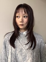 イェン(Yen.)&nbsp;ハッシュカットレイヤーカットレッドブラウンシャギーウルフ