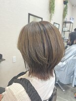 バセット バイ アルター 鎌取店(basset by aL-ter)&nbsp;ミルクティーブロンド/ダークブルー/デジタルパーマ/鎌取