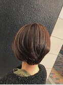 【小顔ひし形ショート】ナチュラルハイライト