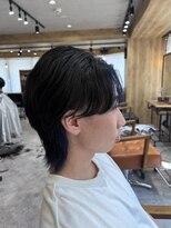 ブリーチ 金沢店(BLEACHi)&nbsp;メンズインナーカラー×ナチュラルセンターパート