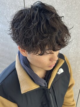 ニアウ 太田店(Niau) メンズパーマツイストスパイラルパーマ波巻きスパイラルパーマ