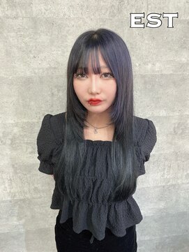 エスト 大阪梅田(EST) レミー100%/53cm☆シールエクステ60枚+ブリーチカラー