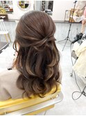 ハーフアップ