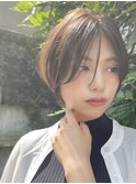小顔ショートボブハイライトカラー大人ショートカット白髪ぼかし