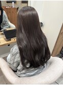 暗髪アッシュブラウン