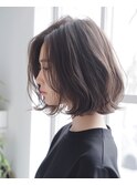マロンベージュ/くすみベージュ/ 韓国風巻き