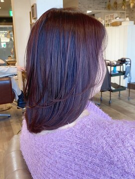 ミルティ(Myrtille) ミルティ☆ハイライト入りラベンダーピンク×レイヤーボブ☆