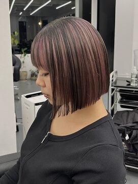 アンドシー(&C.) アンブレラカラー/ピンクカラー/切りっぱなしボブ