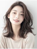 レイヤーボブハイライトブリーチレイヤーハイトーングレージュ
