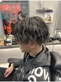 ホワイトメッシュ/ツイストスパイラル/メンズパーマ