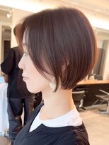 表参道髪質改善カラーウルフショートカットベージュアッシュ40代