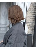 【韓国風】ヘルシーブラウン×切りっぱなしボブ