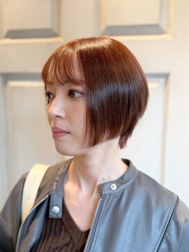 アロマ ヘアー ルーム 新宿3号店(AROMA hair room) コンパクトショート/内巻きボブ/艶カラー/抜け感ヘア/ブラウン
