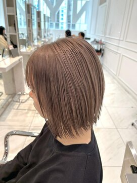 ヘアーアンドメイク ニューヨークニューヨーク 姫路店(Hair&Make NYNY) ワンレンボブ×ミルクティーベージュ