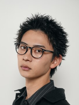 フィフス 渋谷(fifth) 渋谷スパイキーパーマツイストスパイラル大人アップバング短髪