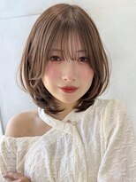 セイドット オモテサンドウ(Say. omotesando)&nbsp;Say.レイヤーミディアムくびれレイヤーヘーゼルグレージュ韓国風