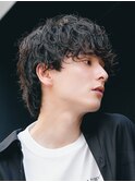 原宿無造作シャドウパーマラウンドマッシュウルフカット刈り上げ