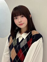 ローウェ 渋谷(Louwe) 鎖骨ミディ × 艶ブラウン 【Louwe 渋谷 mitsuki】