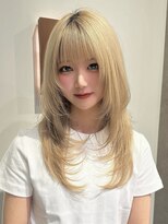 アース コアフュールボーテ 上田店(EARTH coiffure beaute)&nbsp;レイヤーカット×ハイトーンカラー