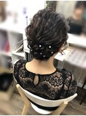 ルーズアップ/ヘアセット/ヘアメイク/編み込み/三つ編み