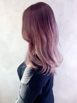 アイティー バイ アルバム 中野店(IT by ALBUM) ラベンダーピンク_ローライトスリークボブ厚めバング_ba285032