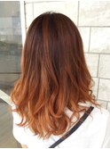 【AMAZING HAIR 千歳店/村山】オレンジ グラデーション