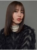 ダークカラー 顔周りレイヤーカット 20代30代【天神/今泉】