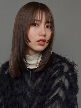 シーン(SCENE) ダークカラー 顔周りレイヤーカット 20代30代【天神/今泉】