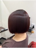 前下がりミニボブ/髪質改善/縮毛矯正/カラー/トリートメント