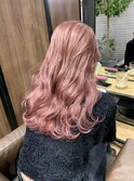 切りっぱなしボブ エアリーロング 美髪 ピンクブラウン