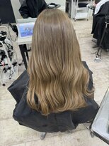 アジールヘア 所沢プロペ通り店(agir hair)&nbsp;ブロンドミルクティーベージュデザインカラーレイヤーカット所沢