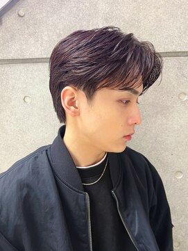 ガーデン 銀座(GARDEN) 艶センターパートニュアンスパーマダークアッシュ韓国マッシュ