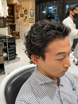 バーバーブロス 長堀店(BARBER BROS) オールバックパーマ
