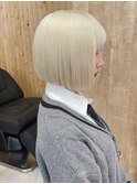 ホワイトカラー/ハイトーン/髪質改善/ボブ/ダブルカラー