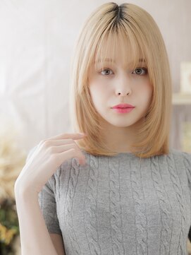 カバーヘア ブリス 大宮西口(COVER HAIR bliss) 垢抜けハイトーンカラー小顔ウルフレイヤーc7大宮