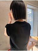 斜めバング/グレージュカラー/デザインカラー/シルキーベージュ