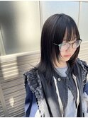 レイヤーカット韓国ヘアーハッシュカット