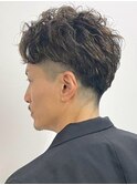 ツーブロック 刈り上げ メンズパーマ ナチュラルパーマ 30代