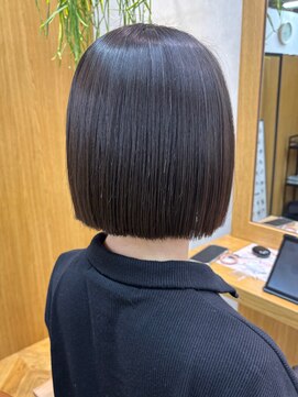ガーデン 銀座(GARDEN) ボブ 髪質改善 縮毛矯正 ストレートヘア ぷつっとボブ 美髪