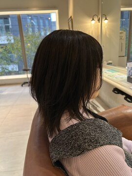 オレンジポップ 流山おおたかの森店(ORANGE POP) 着物ヘア/ダークアッシュ/ミディアムレイヤーカット/流山