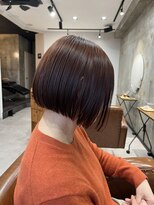 ノエル ヘアー アトリエ(Noele hair atelier)&nbsp;切りっぱなしボブ×オレンジブラウン