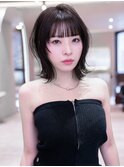 似合わせカット×ダークアッシュ×顔周りレイヤーボブ/髪質改善
