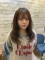アース コアフュール ボーテ 藤枝店(EARTH coiffure beaute) 顔周りレイヤー×髪質改善×オリーブベージュ