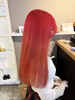 派手髪・ハイトーンカラー・デザインカラー・ブリーチ専門美容室&nbsp;レッドカラーレッドレッドへア赤髪カラーバター原色カラー